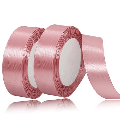 laeeyin Geschenkband Satinband 44m Geschenkband Breit, 20mm Schleifenband,Geschenkband Hochzeit Stoff, Satin-Geschenkband, Perfekt für Hochzeiten, Geburtstage und Festliche Anlässe (Rosa) von laeeyin