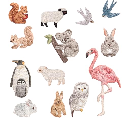 13 Stück Tier Patches zum Aufbügeln, Bügelflicken Kinder, Aufbügeln für DIY T-Shirt, Jeans, Kleidung, Rucksäcken, Schals für Kinder und Erwachsene 13 Stück Tier Patches zum Aufbügeln, Bügelflicken Kinder, Aufbügeln für DIY T-Shirt, Jeans, Kleidung, Rucksäcken, Schals für Kinder und Erwachsene von lafomukea