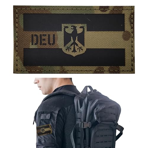 Reflective Germany Flag Patch, DEU Deutschland, Bundeswehr Patch, Taktische Aufnäher, Klett Patches für Mützen, Taschen, Taktische Kleidung, Jacket, Jeans von lafomukea