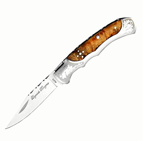 LAGUIOLE ARTISAN 4145 BURL WOOD Taschenmesser messer von hand gefertigt mit burlrose holz.Versand innerhalb des Vereinigten Königreichs 2-5 Werktage von laguiole artisan