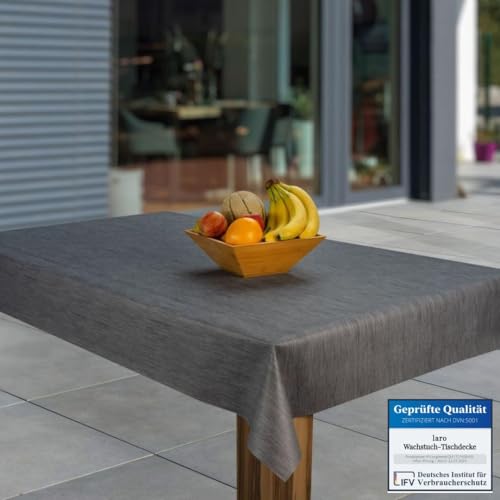 laro Wachstuch-Tischdecke Abwaschbar Garten-Tischdecke Wachstischdecke PVC Plastik-Tischdecken Eckig Meterware Wasserabweisend Abwischbar, Muster:Leinenoptik d. grau, Größe:130x220 laro Wachstuch-Tischdecke Abwaschbar Garten-Tischdecke Wachstischdecke PVC Plastik-Tischdecken Eckig Meterware Wasserabweisend Abwischbar, Muster:Leinenoptik d. grau, Größe:130x220 von laro