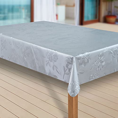 laro Wachstuch-Tischdecke Abwaschbar Garten-Tischdecke Wachstischdecke PVC Plastik-Tischdecken Eckig Meterware Wasserabweisend Abwischbar |70|, Muster:Dhalia Silber, Größe:130x300 cm laro Wachstuch-Tischdecke Abwaschbar Garten-Tischdecke Wachstischdecke PVC Plastik-Tischdecken Eckig Meterware Wasserabweisend Abwischbar |70|, Muster:Dhalia Silber, Größe:130x300 cm von laro