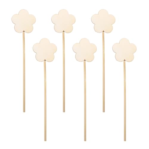 6 Stück Holz Blume Fee Zauberstäbe Unvollendete Holz Fee Zauberstab Stick Blank Holz Handwerk Zauberstäbe DIY Feenstäbe für DIY Handgemachte Weihnachten Halloween Party Cosplay von lasenersm