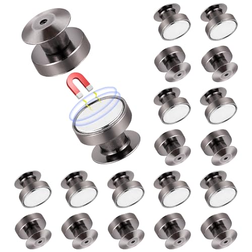 20 Stück Magnetische Pin-Rückseiten für Emaille-Pins, 10mm Pin-Rückseiten-Magnete Metall-Brosche-Konverter Verschlussnadelhalter Verschluss Pin-Sammlergeschenke (Dunkelgrau) von lasuroa