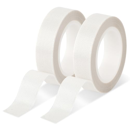 lasuroa 1,5 cm x 10 m, 2 Rollen Reibungsarmes Klebeband, PTFE Klebeband Schubladenführung Band Abriebfestigkeit Anti Quietsch Klebeband Oberflächenschutz für Holz, Schränke, Vorhänge, Möbel (Weiß) von lasuroa