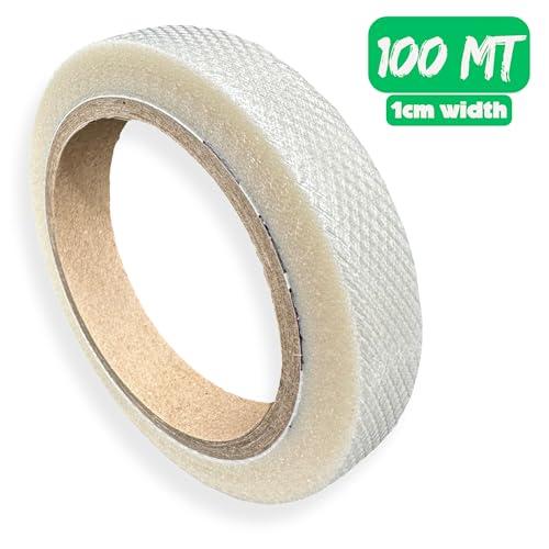 50mt/100mt lang Bügelband, 10mm/20mm Breites Bügelband, Saumband zum Aufbügeln, Waschfestes Nahtband für Vorhänge, Hosen und Kleidung, Oeko-Tex Zertifiziert (10mm, 100mt) von lavendel