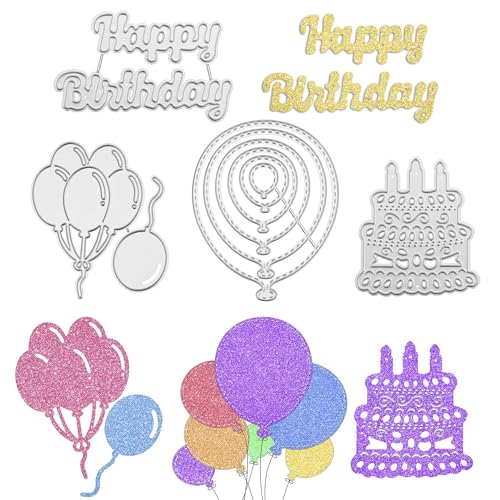 Geburtstag Stanzformen für die Kartenherstellung, Stanzformen schneiden Schablonen für DIY Scrapbooking, 1 Set von ldyllicStyle