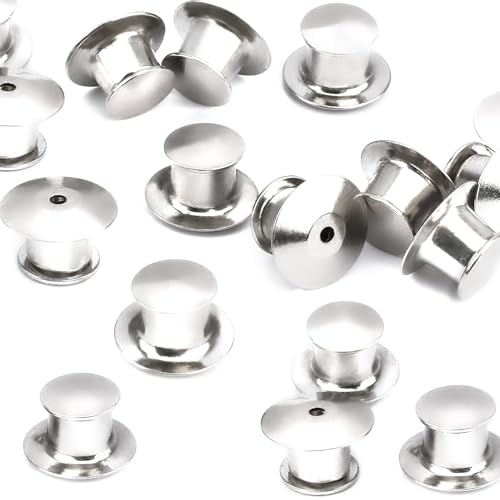 Pin Verschluss,Schützenfest Anstecker,Pins Anstecker,Pins Halter,Pin Sicherheitsverschlüsse,Pin-Rückseiten,Broschen Diy Schmuck Sicherungsstift Zurück Kupplungsstift,20 Stück, Silber von ldyllicStyle