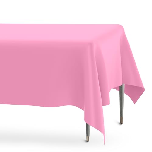 Tischdecke Rosa,Garten Tischdecken Für Draußen,Tischdecken Für Biertische,Tischdecke Abwaschbar Für Draußen,Wasserabweisende Tischdecke,Partytischdecken,Plastiktischdecken,274cm X 137cm 2 Stücke von ldyllicStyle