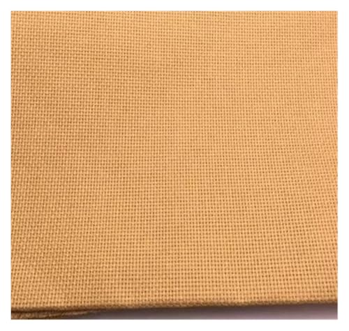 leaderss Cross Stitch Tuch，Kreuzstich Stoff M 16CT 18CT 25CT 22CT 32CT Hellkaffeefarbe Baumwollstickerei Kreuzstichstoff DIY Handarbeiten Nähen Handarbeit Tuch F(ORANGE Yellow,16CT_50*50CM) von leaderss