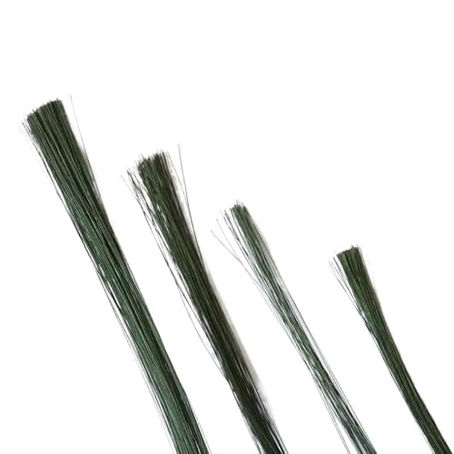 leaderss Floristendraht,Stiel Draht Blumen 26 Gauge 350 Stück Eisendraht for Umdrehen von Zuckerblumenblättern(Green,200pcs) von leaderss