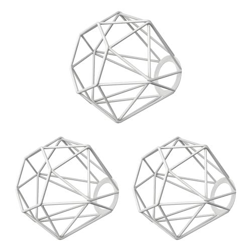 ledscom.de 3 Stück Käfig-Lampenschirm, weiß, 155mm Ø von ledscom.de