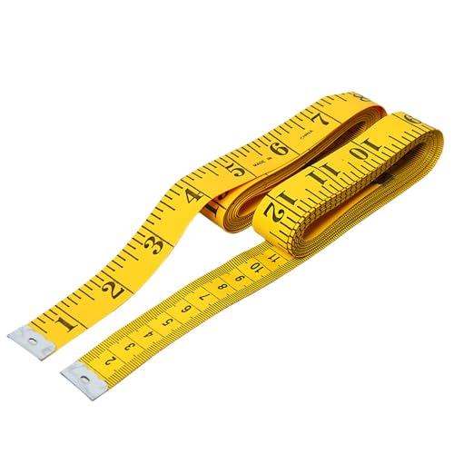 2 Bände Maßband Körpe 300cm/120 Zoll, Schneidermaßband Doppelseitige Measuring Tape Flexible Bandmaß Massband Schneider Mit Knopf Umfangmaßband Für Haushalte Handwerker Schneider von leersao