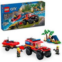 LEGO® City 60412 Feuerwehrgeländewagen mit Rettungsboot Bausatz von lego®