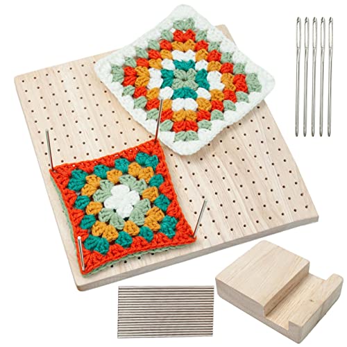 Sperrbrett Für, Wooden Blocking Board Strickbrett Aus Holz Mit 324 Kleinen Löchern, Häkelbrett Crochet Blockierbretter Für Großmütter, Mütter, Freunde Geschenk von lembrd