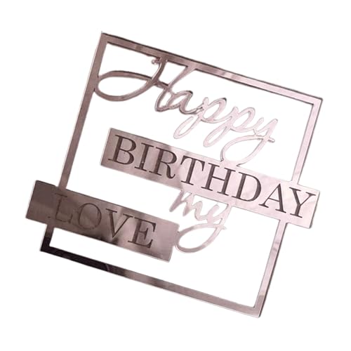 Leryveo Cake Topper,Happy Birthday My Love Cake Topper - My Love Geburtstagsparty-Kuchendekorationszubehör,My Love Geburtstagsparty-Kuchendekoration, Liebhaber-Geburtstagskuchendekoration, von leryveo