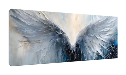 Malen Nach Zahlen Erwachsene, Engelsflügel, DIY Vorgedruckte Leinen Leinwand Anfänger Kinder Ölgemälde Kits, Home Haus Dekorieren Geschenk mit 3 Pinsel und Acrylpigment, 70x140cm (Ohne Rahmen) W-298 von lewwmn