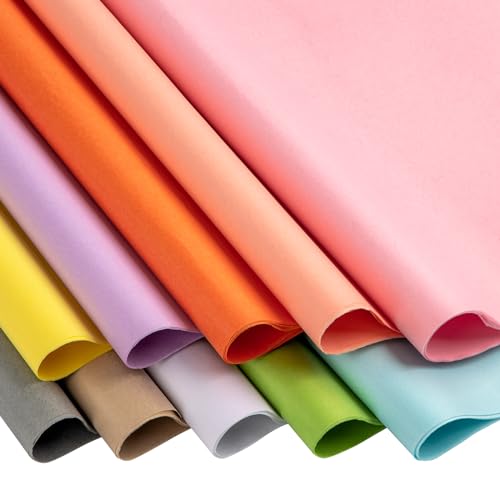 120 Blätter, 10 Farben: Hochwertiges Seidenpapier bunt (50x70 cm) – Ideales Verpackungsmaterial und kreativer Bastelspaß mit transparentpapier bunt! von leyun