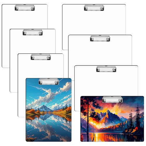 libfrnt Sublimations-Klemmbrett, blanko, 31,5 x 22,4 cm, MDF-Sublimations-Klemmbrett mit niedrigem Profil-Clip, A4, Briefgröße, doppelseitig, horizontal und vertikal, Kunst-Zeichenbrett für Büro libfrnt Sublimations-Klemmbrett, blanko, 31,5 x 22,4 cm, MDF-Sublimations-Klemmbrett mit niedrigem Profil-Clip, A4, Briefgröße, doppelseitig, horizontal und vertikal, Kunst-Zeichenbrett für Büro von libfrnt