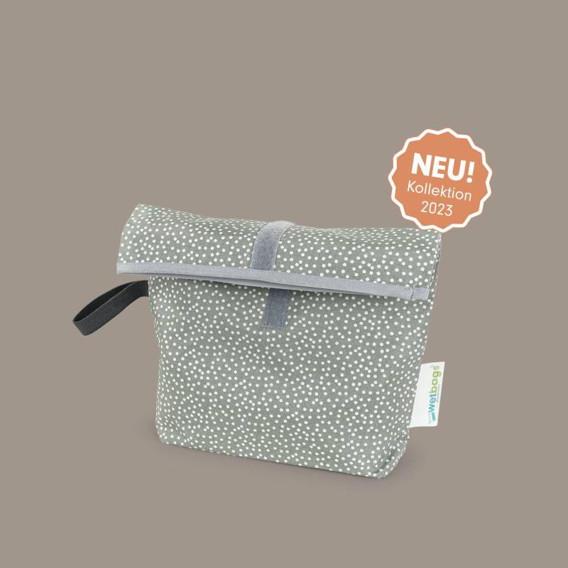 Rollup Wetbags®, S, Liebes Von Priebes, Wetbag, Windeltasche, Wechselkleidung Beutel, Nasstasche, Wasserabweisend, Mini Dots Salbei S von liebesvonpriebes