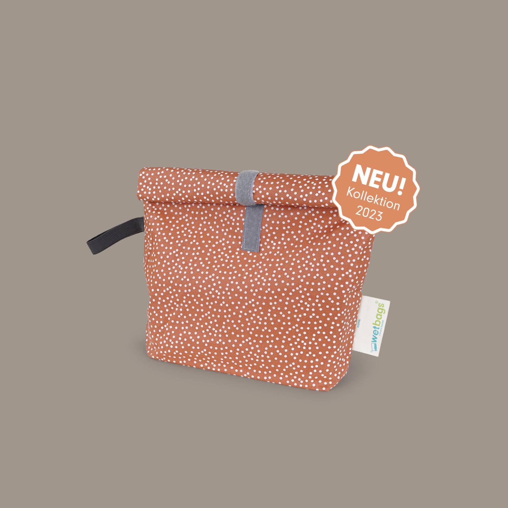 Rollup Wetbags®, S, Liebes Von Priebes, Wetbag, Windeltasche, Wechselkleidung Beutel, Nasstasche, Wasserabweisend, Mini Dots Terracotta von liebesvonpriebes