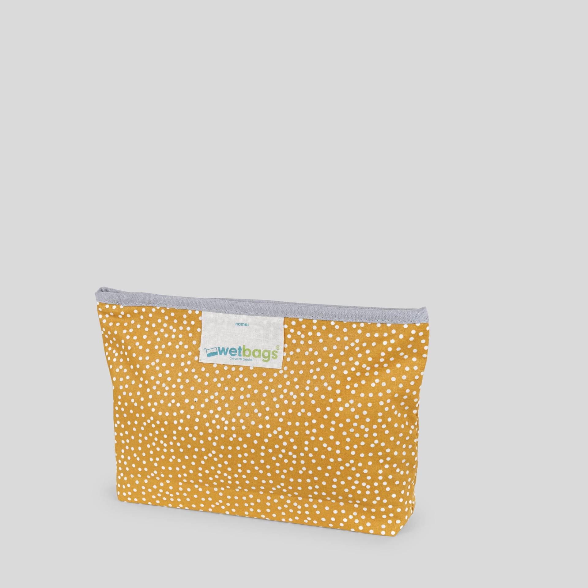 Wetbags®, S, Liebes Von Priebes Wetbag, Windeltasche, Wickeltasche, Wechselkleidung Beutel, Nasstasche, Wasserabweisend, Mini Dots Ocre S von liebesvonpriebes