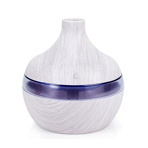 300ml Aroma Diffuser für Duftöle, Ätherische Öle Diffuser, Ultraschall Luftbefeuchter mit Fernbedienung und LED-Licht, Elektrische Duftlampe, Duft Diffusor für Schlafzimmer, Büro, Spa (Weiß) von lifetter