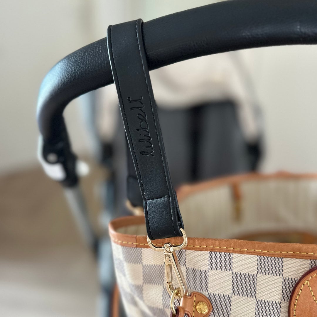 Kinderwagenhaken Für Neverfull | Schwarz 2Er Set - Taschenhaken Anhänger Kinderwagen Befestigung Universelle Passform, Karabiner, Clips von lilibellshop