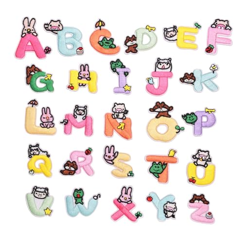 lisutupode Bügel-Letter Patches, Tier-Alphabet-Sticker Zum Aufbügeln Oder Aufkleben, Stick-Buchstaben-Aufnäher Als Lustige Bekleidungsdekoration Für Kinder Shirts Jacken Rucksäcke & Bastelbedarf lisutupode Bügel-Letter Patches, Tier-Alphabet-Sticker Zum Aufbügeln Oder Aufkleben, Stick-Buchstaben-Aufnäher Als Lustige Bekleidungsdekoration Für Kinder Shirts Jacken Rucksäcke & Bastelbedarf von lisutupode