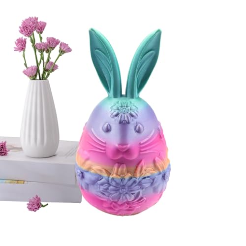 lisutupode Bunny Ostereier, Ostereier gefüllt | 3D -gedruckte Haseneier | Osterkorb Stuffers, Osterhome Schreibtischdekor, leeres Osterspielzeug für Kinder und Erwachsene von lisutupode