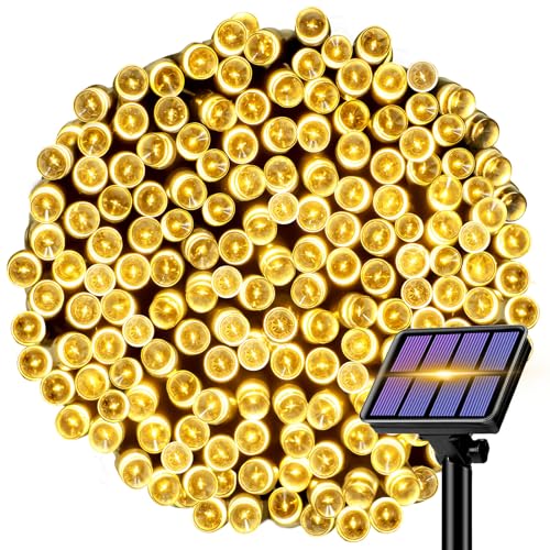 litogo Solar Lichterkette Aussen, 24M 240LED Warmweiß Lichterkette Außen Solar Wetterfest, 8 Modi Solarlichterkette Wasserdicht Deko für Party Garten Balkon Terrasse Hochzeit Party von litogo