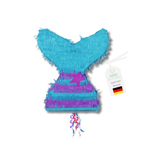 LITTLE BIRTHDAY | Meerjungfrau Pinata | Piñata Geburtstag Mädchen und Junge | 44x37x9,5cm | Süssigkeiten Kindergeburtstag | Pinata Füllung | Mermaid Geburtstag für die Motto Party | Schnüre zum Öffnen von little Birthday