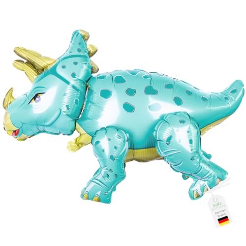 LITTLE BIRTHDAY - XXL Dinosaurier Stand Folienballon | Dinosaurier Luftballon | Helium Gas Balloon | Geburtstag | Kindergeburtstag | 90x45 cm von little Birthday