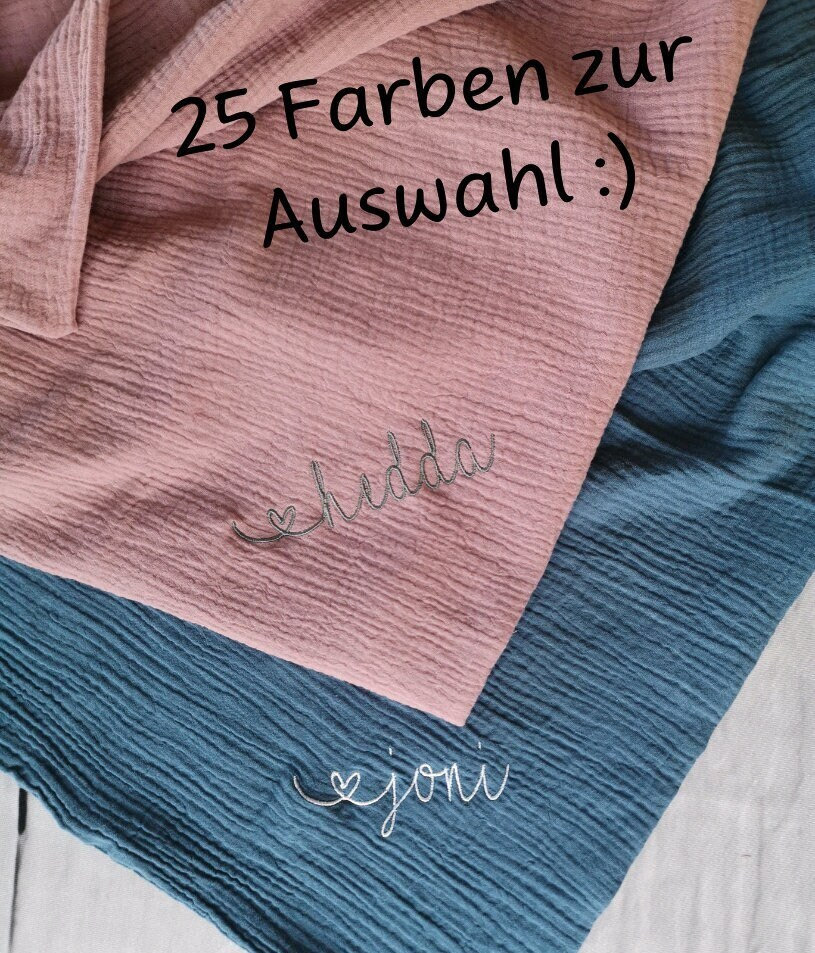 Spucktuch Aus Musselin Personalisiert Mit Name von littlemomentsby