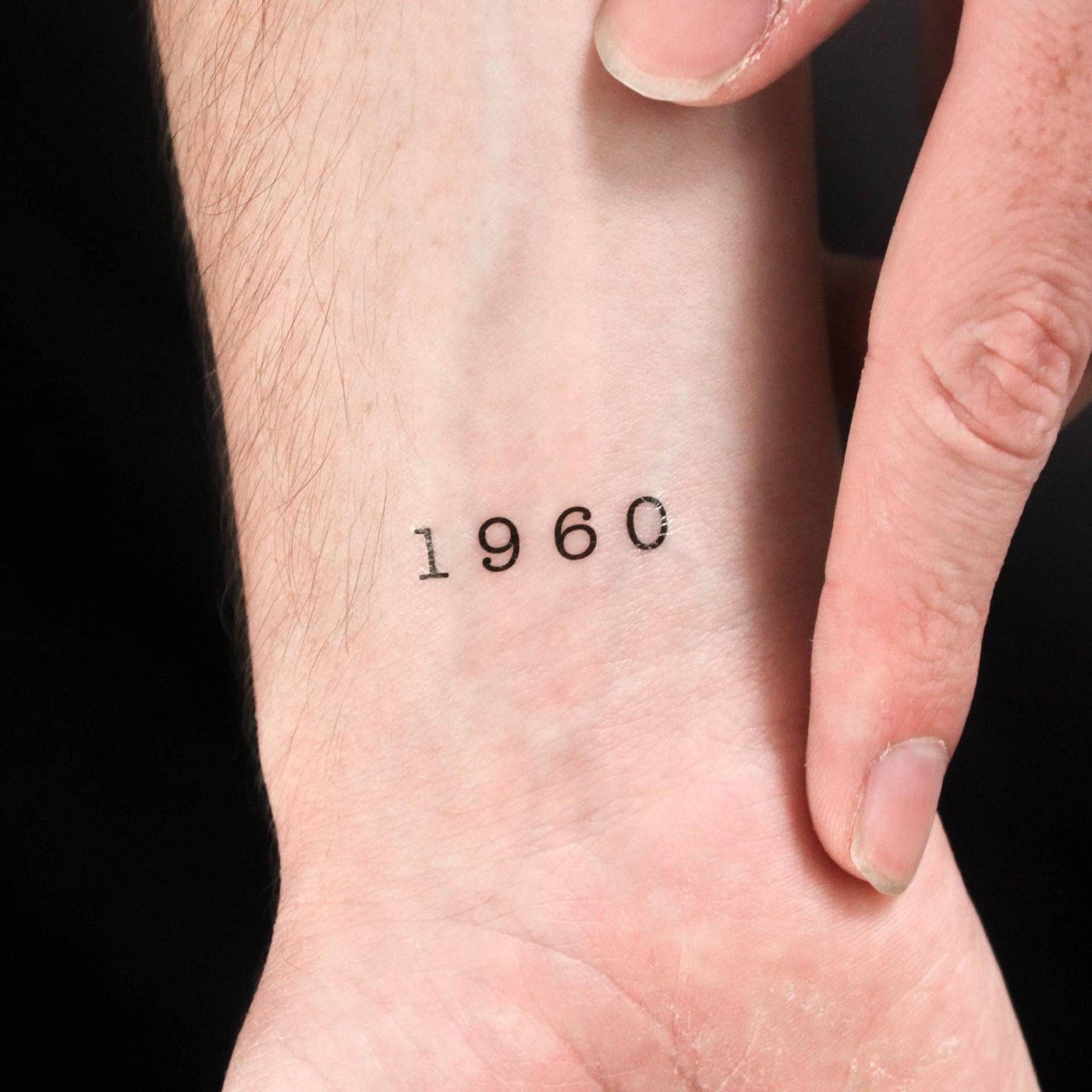 1960 Geburtsjahr Temporäres Tattoo | 3Er Set von littletattoos