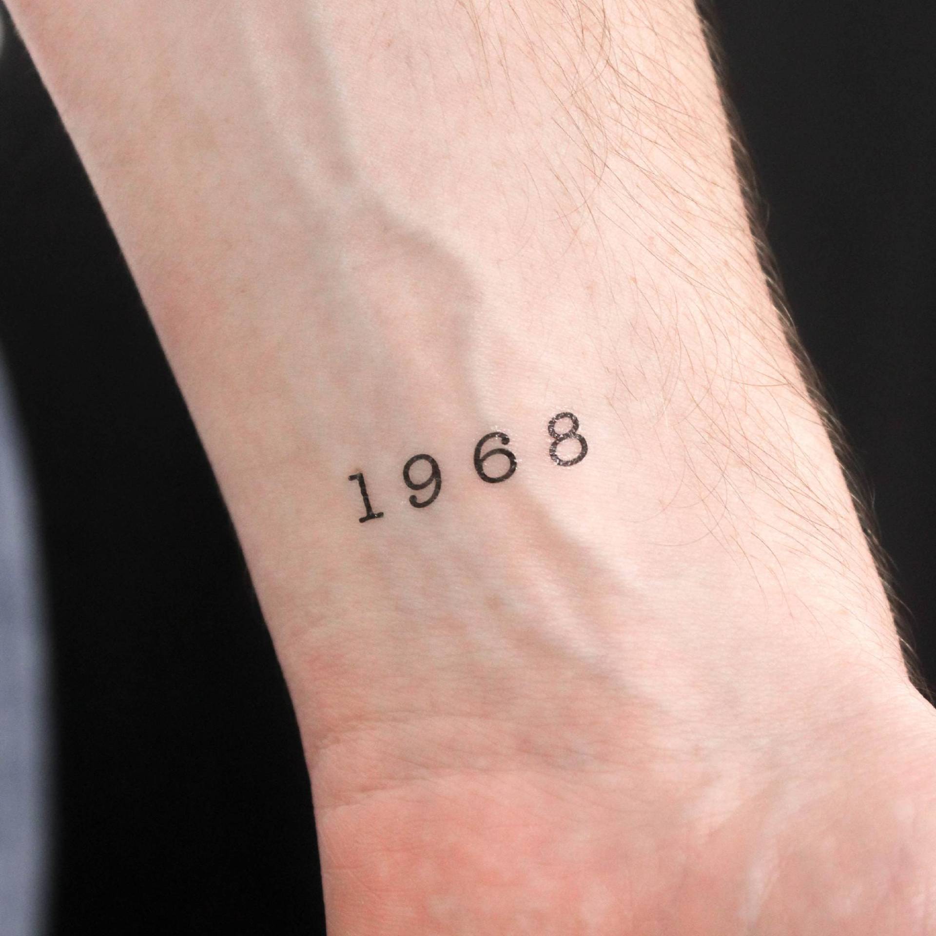 1968 Geburtsjahr Temporäres Tattoo | 3Er Set von littletattoos