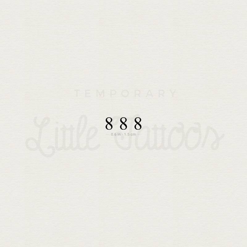 888 Engel Zahl Temporäres Tattoo | 3Er Set von littletattoos