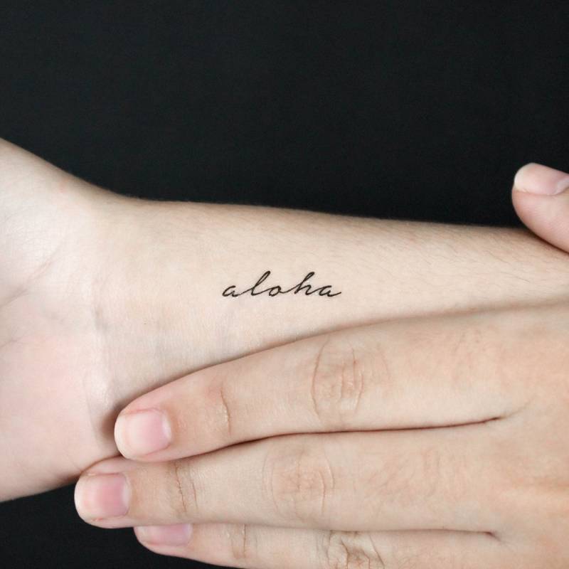 Aloha Temporäres Tattoo | 3Er Set von littletattoos