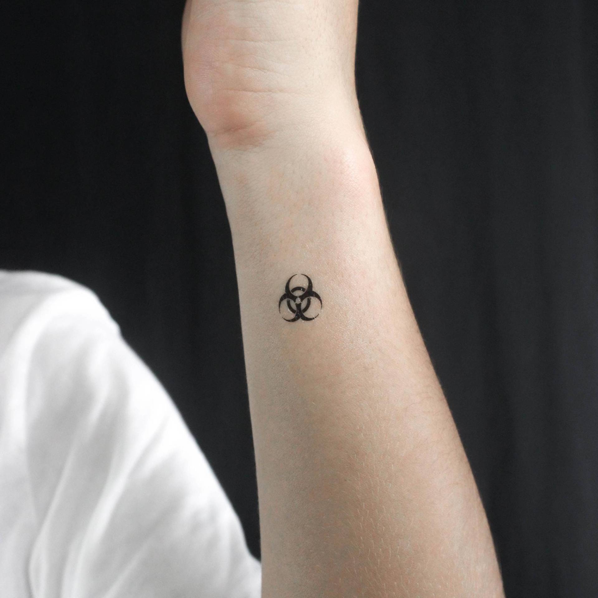 Biohazard Symbol Temporäres Tattoo | 3Er Set von littletattoos