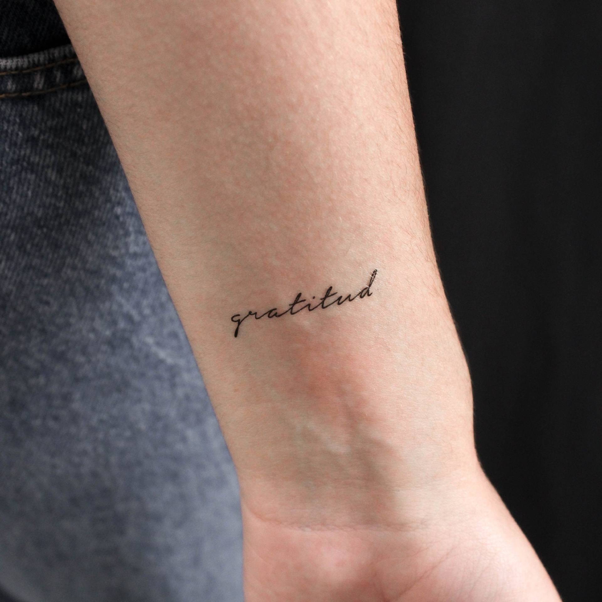 Dankbarkeit Temporäres Tattoo | 3Er Set von littletattoos