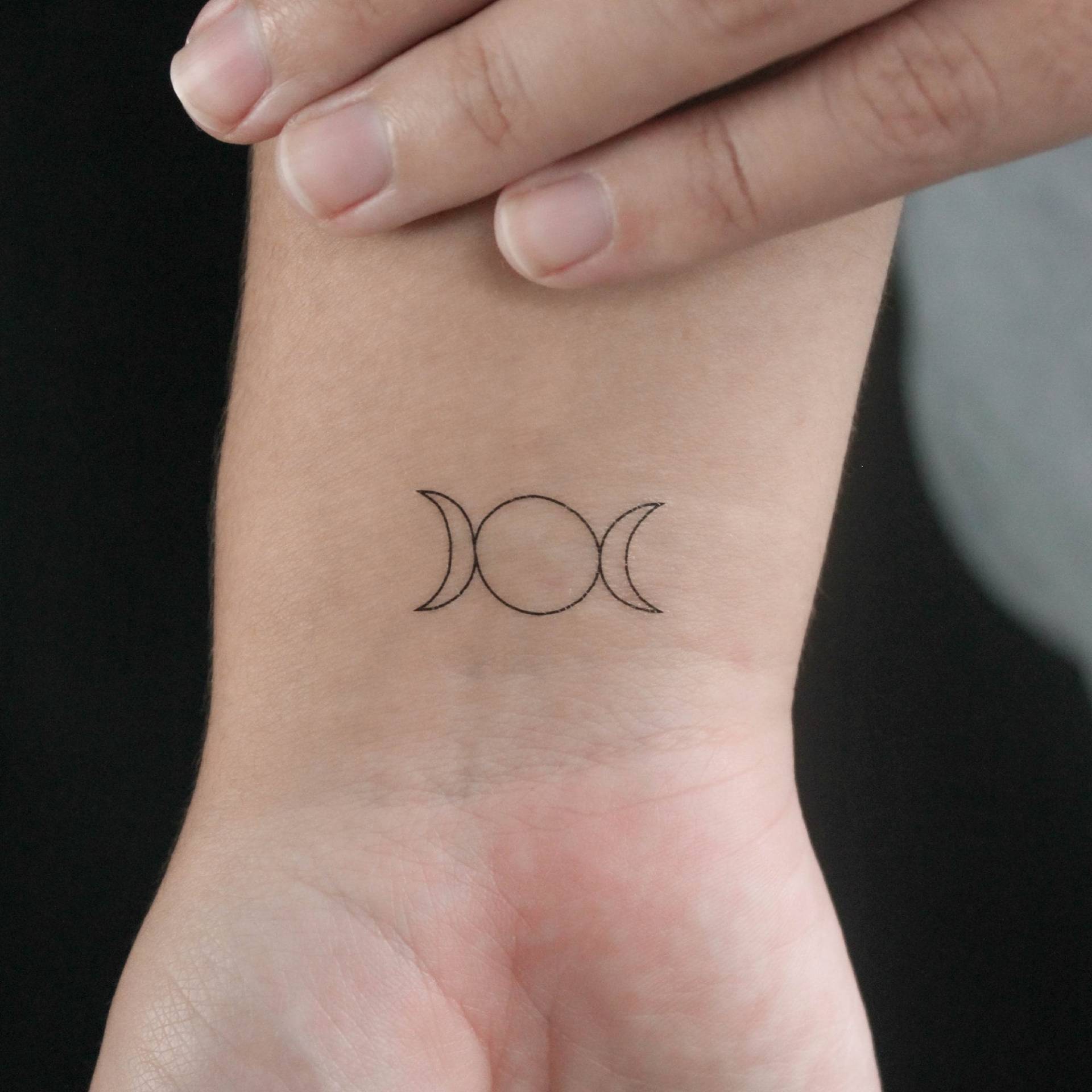 Dreifacher Mond Temporäres Tattoo | 3Er Set von littletattoos