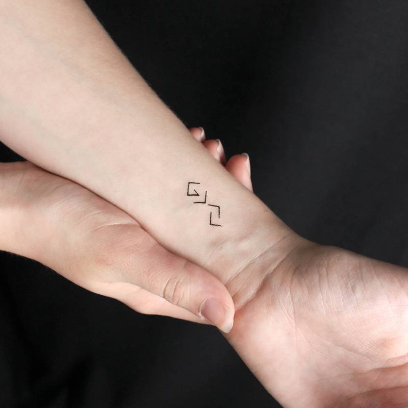 Gott Ist Größer Als Die Höhen Und Tiefen Symbol Temporäres Tattoo | 3Er Set von littletattoos