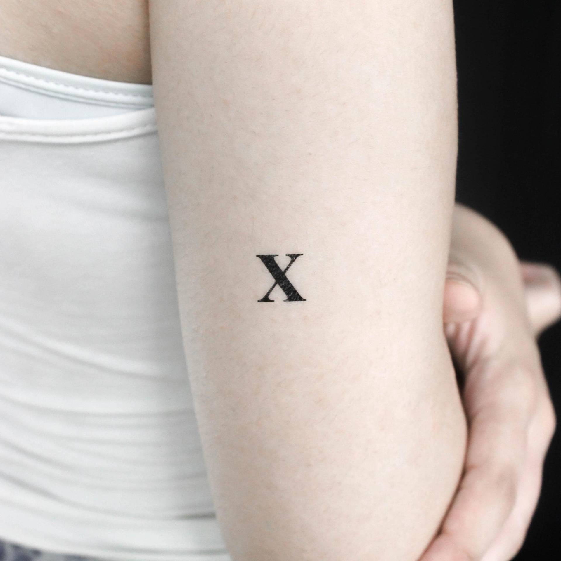 x Großbuchstaben Temporäres Tattoo | 3Er Set von littletattoos