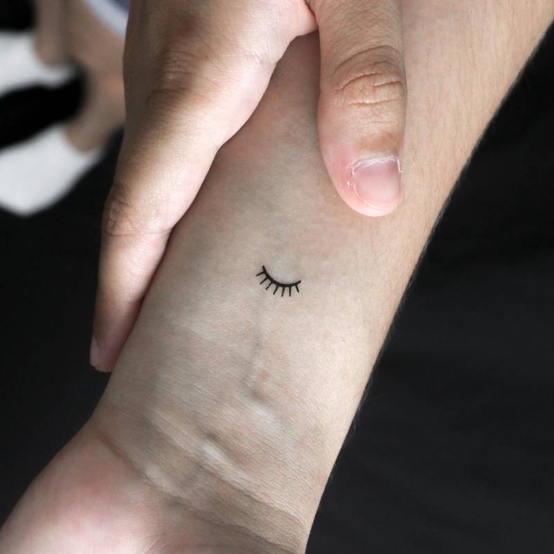 Kleine Wimpern Temporäres Tattoo | 3Er Set von littletattoos