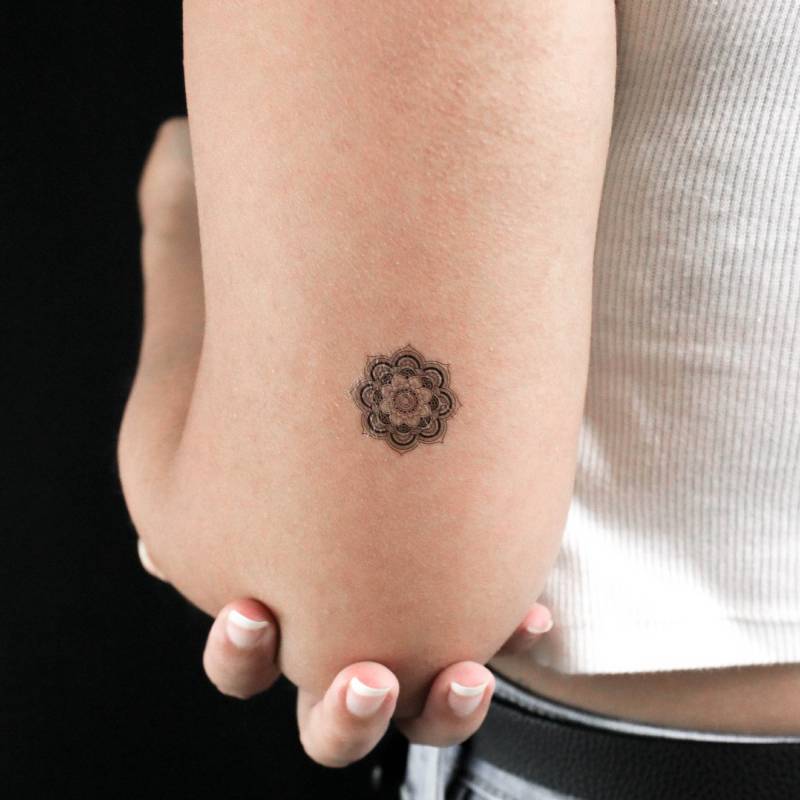 Kleines Mandala Temporäres Tattoo | 3Er Set von littletattoos