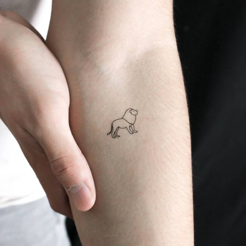 Löwe Temporäres Tattoo | 3Er Set von littletattoos