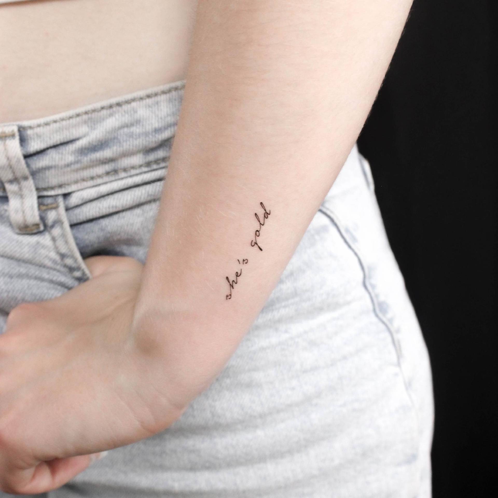 Sie Ist Gold Temporäres Tattoo | 3Er Set von littletattoos