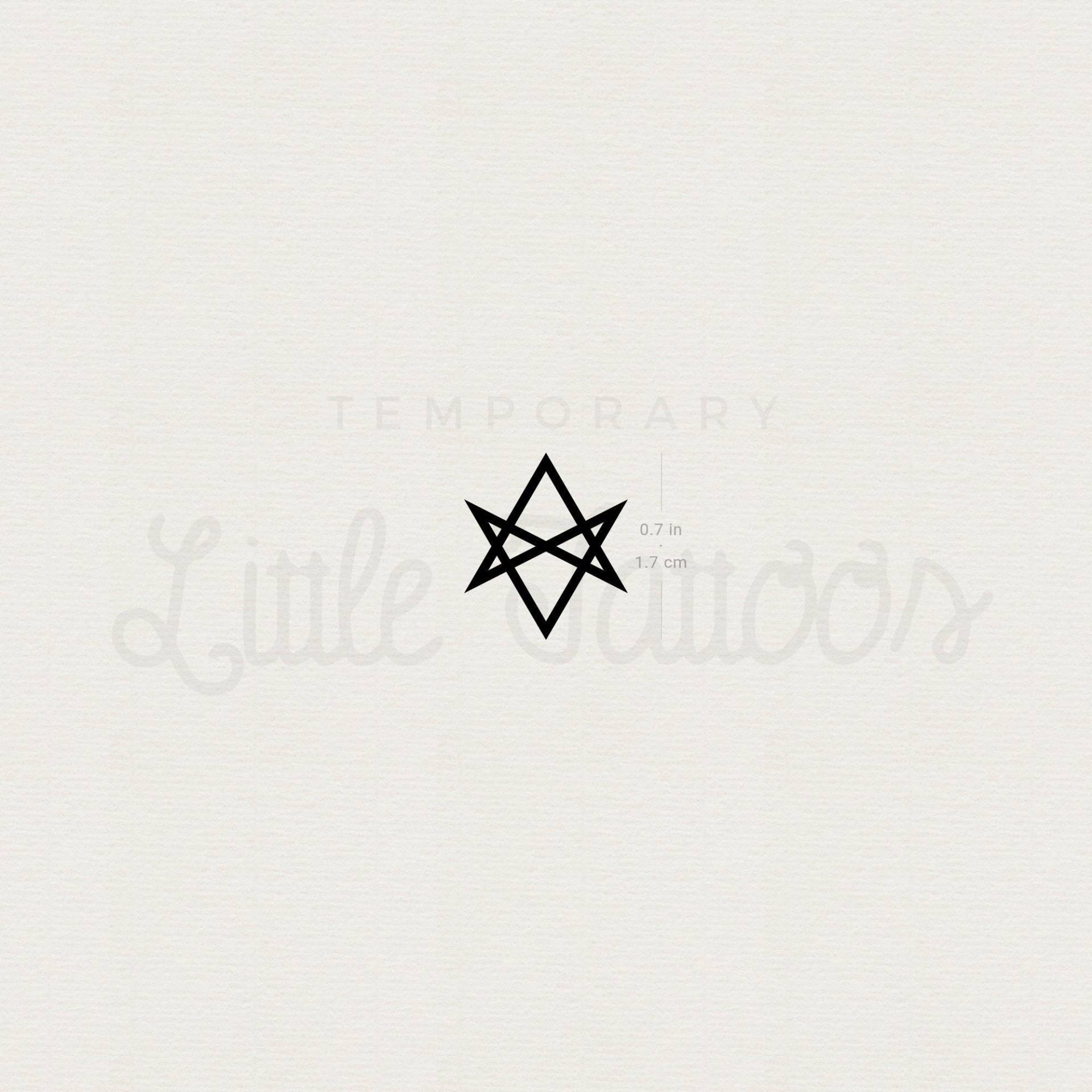 Unicursal Hexagramm Temporäres Tattoo | 3Er Set von littletattoos