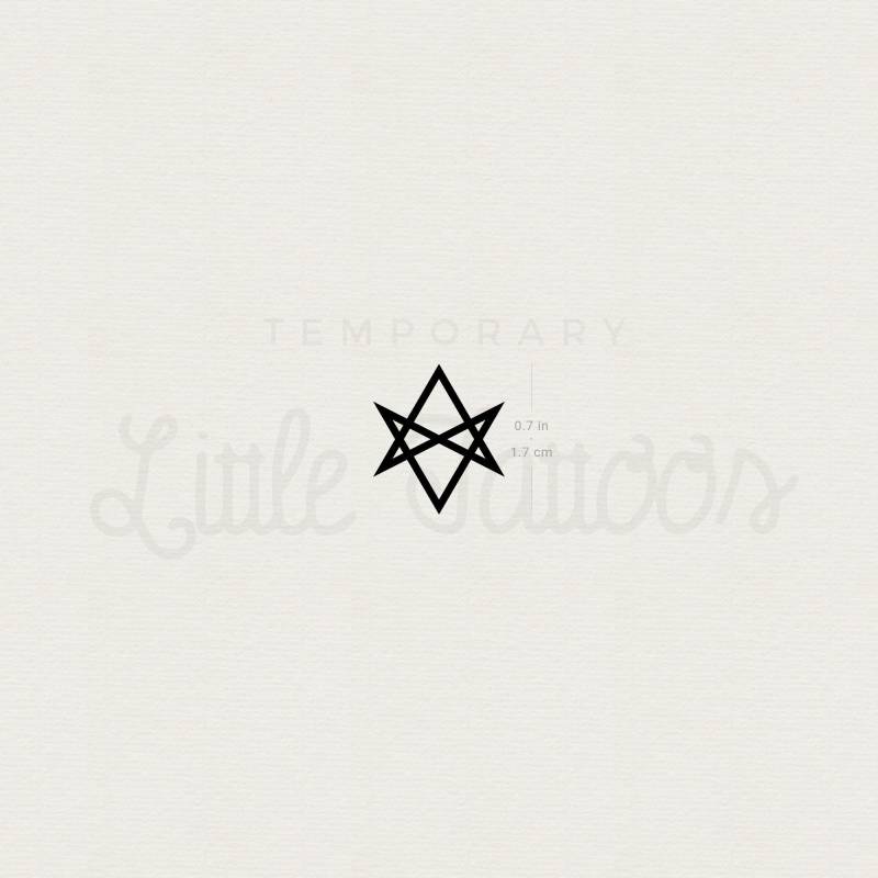 Unicursal Hexagramm Temporäres Tattoo | 3Er Set von littletattoos