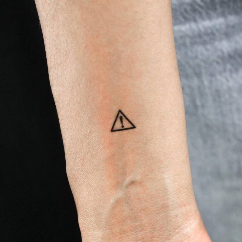 Achtung Symbol Temporäres Tattoo | 3Er Set von littletattoos